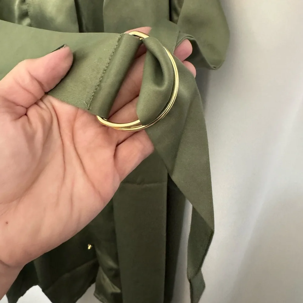French Connection Sage Green Midi Dress - Picture 3 of 8